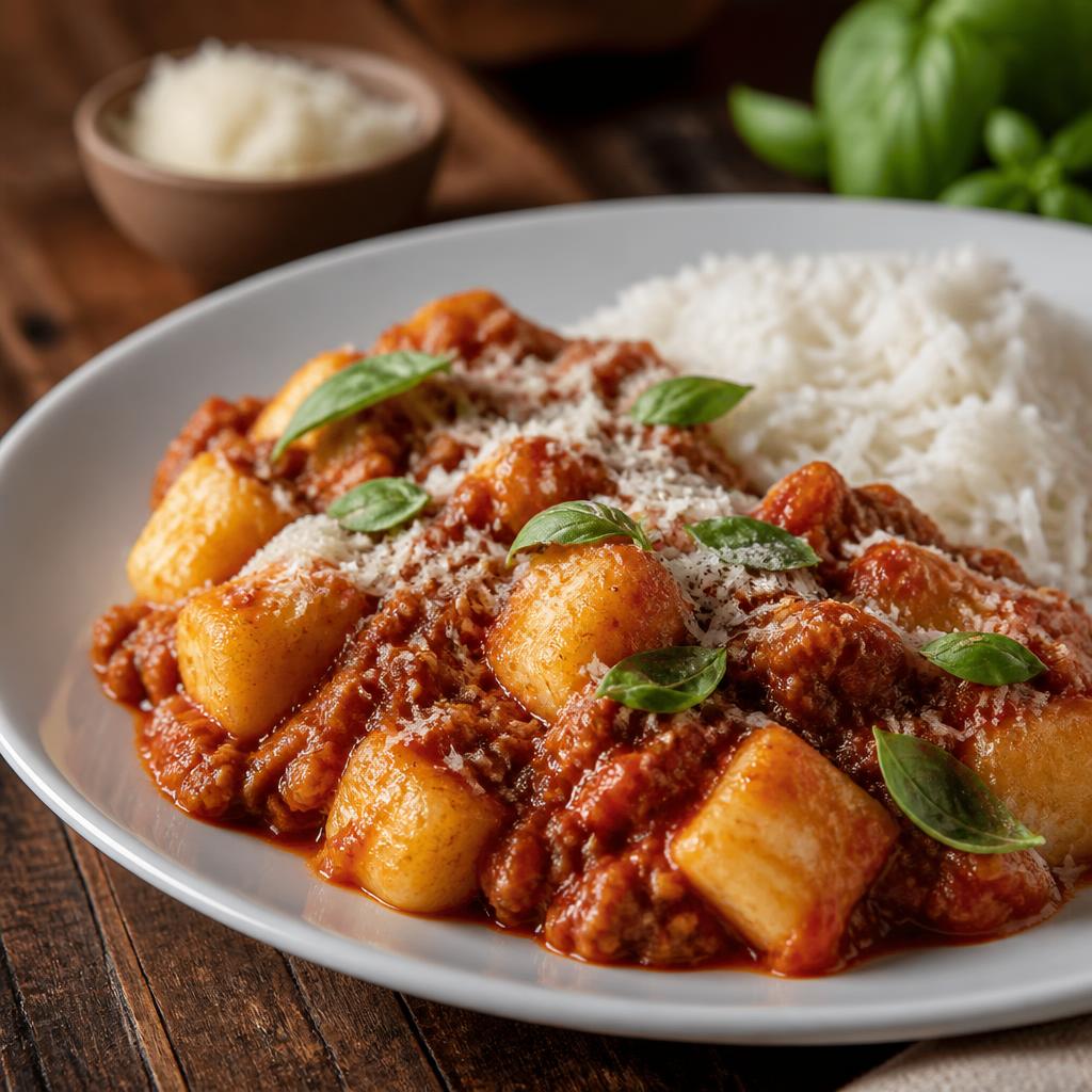 Gnocchi Bolognese with White Rice · 450g