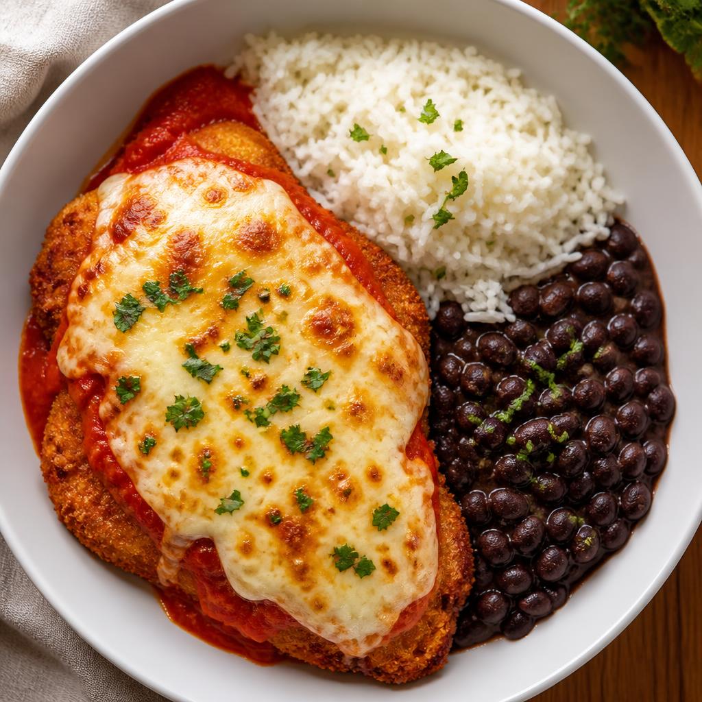 Rice, Beans & Chicken Parmigiana · 450g